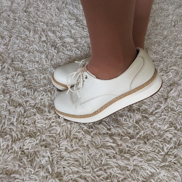Clarks Teadale Rhea WhitePlatform Oxford size 6.5 - like NEW Made in Indonesia - Picture 4 of 16